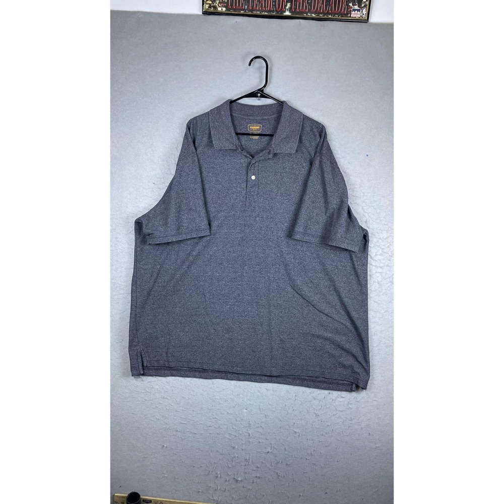 The Foundry Supply Co Polo Shirt Mens 3XL Gray Solid Tagless Big & Tall Knit